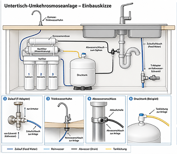 Einbau Umkehrosmoseanlage